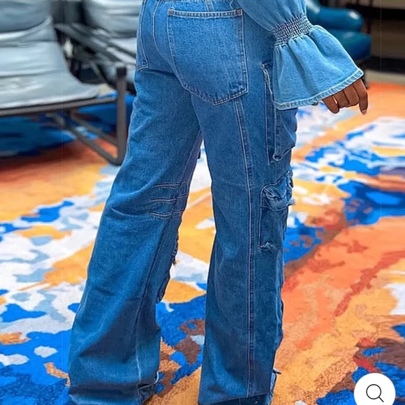 Denim Cargos - Utility Pants - Picture 3 of 3